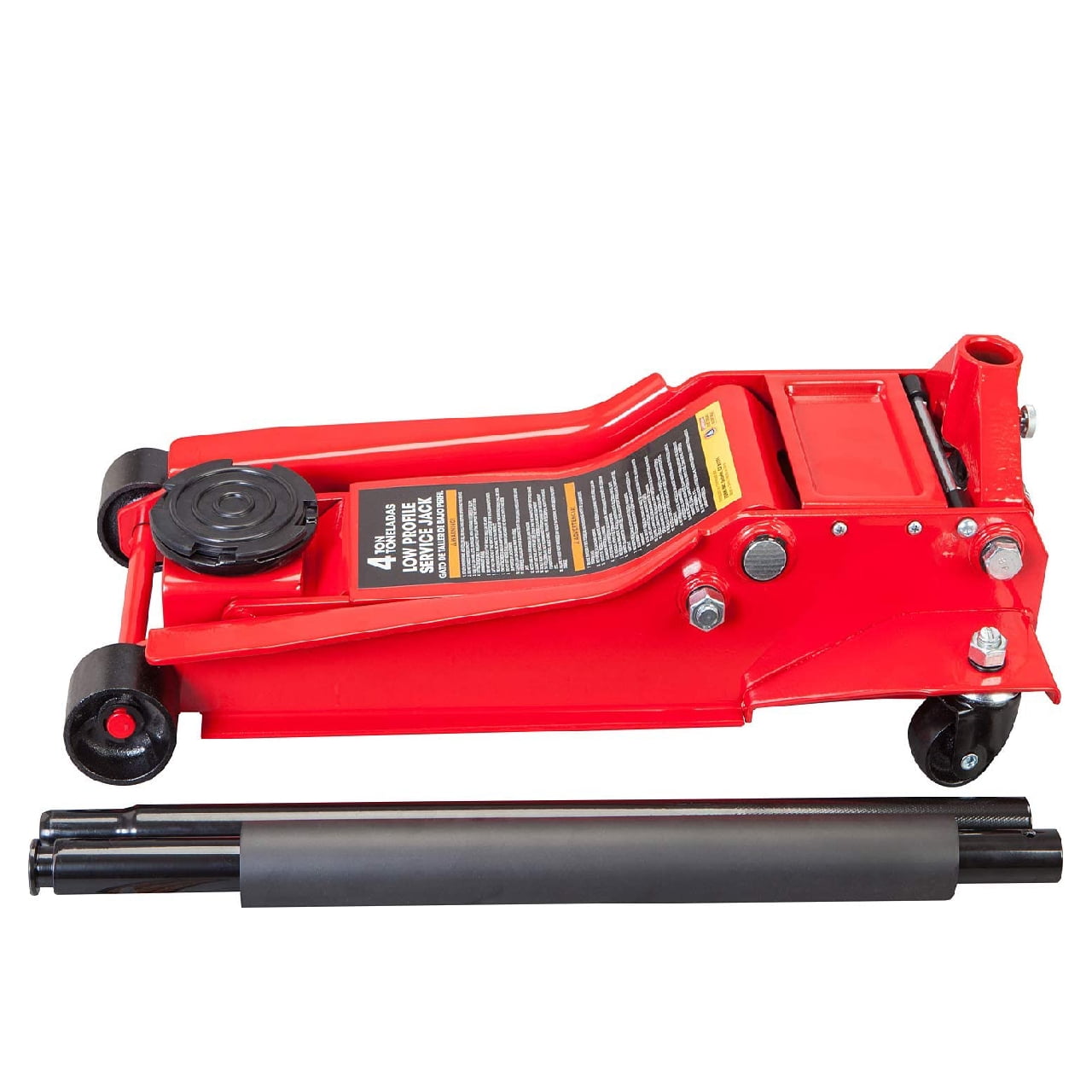 VEVOR 4-Tons 8818 lbs. Red Hydraulic Long Ram Jack Manual Cherry