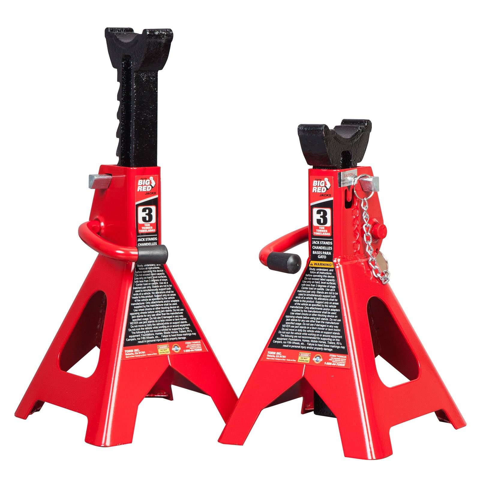 Torin Big Red T43002A 3 Ton Double-Locking Jack Stand
