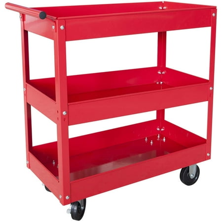 Torin Jacks DAPTC302B 400 Lbs. Capacity 3 Shelf Steel Service Utility Cart