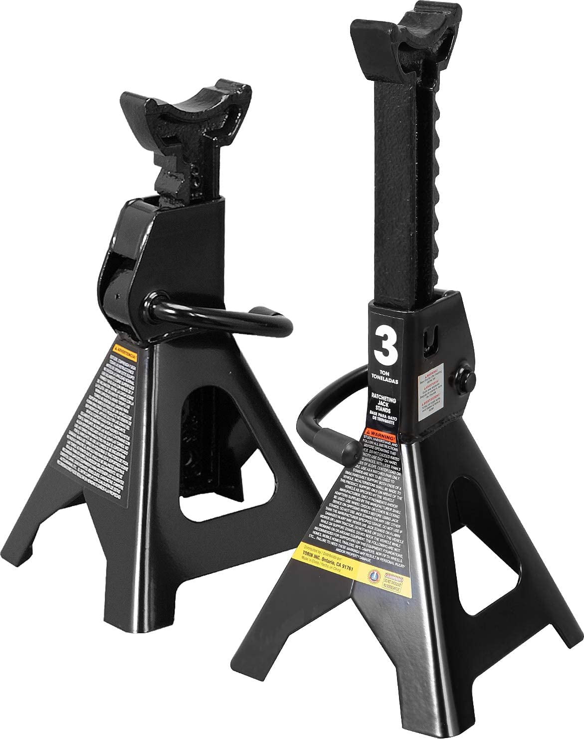 Pro-LifT PL3300 Heavy Duty Jack Stands For Car – 3 Ton in Pair with Double  Pins - Handle Lock and Mobility Pin for Extra Safety – Great for Home Auto