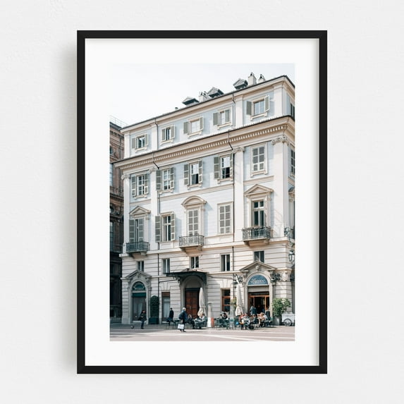 Torino Architectural 03 - Turin Piedmont Italy Photography Black Framed Wall Art Print 16 x 24 inches