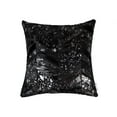 thumbnail image 1 of Natural Torino Chevron Scotland Cowhide Pillow | Black/silver | 18"x18", 1 of 4