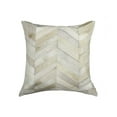 thumbnail image 1 of Torino Chevron Cowhide Pillow 18x18 Natural Accent Cushion 1-Piece, 1 of 3