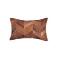 thumbnail image 1 of Natural Torino Chevron Cowhide Pillow | Tan | 12"x20", 1 of 4