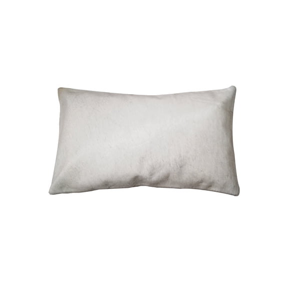 Natural Torino Geneva Cowhide Pillow | Off-white | 12"x20"