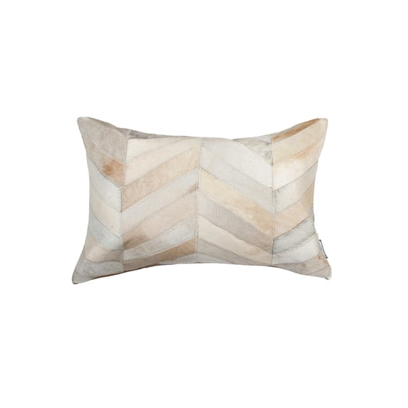 Natural Torino Chevron Cowhide Pillow | Natural | 12"x20"