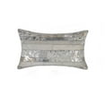 thumbnail image 1 of Natural Torino Madrid Cowhide Pillow | Grey & silver | 12"x20", 1 of 4