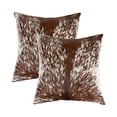 thumbnail image 1 of Natural Torino Kobe Salt & Pepper Cowhide Pillow | 2-Pack | S&p brown & white | 18"x18", 1 of 1