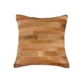 thumbnail image 1 of Natural Torino Madrid Cowhide Pillow | Brown | 18"x18", 1 of 3