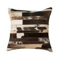 thumbnail image 1 of Natural Torino Madrid Cowhide Pillow | Madrid choco/white | 22"x22", 1 of 4