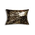 thumbnail image 1 of Torino Scotland Cowhide Pillow 12x20 Chocolate Gold Natural 1-Piece, 1 of 5
