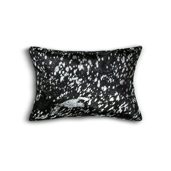 Torino Scotland Cowhide Pillow 12x20 Chocolate Gold Natural 1-Piece