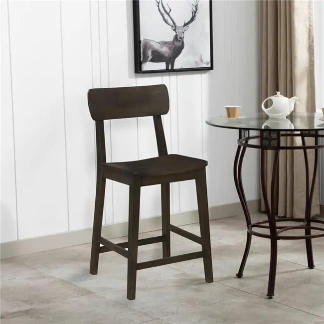 Torino Carbonite Finish Wood Counter Height Barstool
