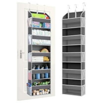 Torio Over the Door Storage Organizer, 15-Pocket Hanging Organizer for Kids Toys & Diapers, Heavy Duty with Clear Window, Grey