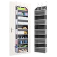 thumbnail image 1 of Torio Over the Door Storage Organizer, 15-Pocket Hanging Organizer for Kids Toys & Diapers, Heavy Duty with Clear Window, Grey, 1 of 7