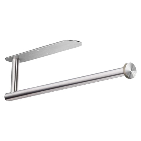 Paper Towel Holder – Self-Adhesive or Drill-Mounted, Wall Mounted or Under Cabinet, Perfect for Kitchen Organization and Storage, Silver
