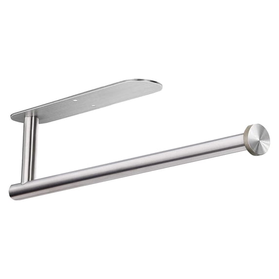 Paper Towel Holder – Self-Adhesive or Drill-Mounted, Wall Mounted or Under Cabinet, Perfect for Kitchen Organization and Storage, Silver