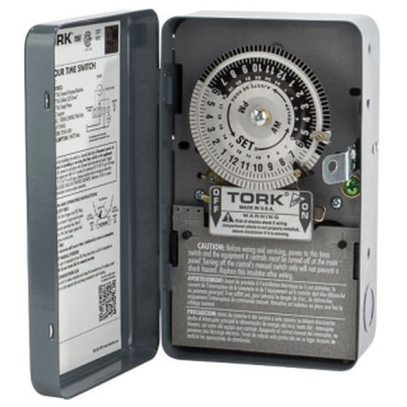 Tork 1101 Time Switch, Indoor Steel Case, 24 hours Dial