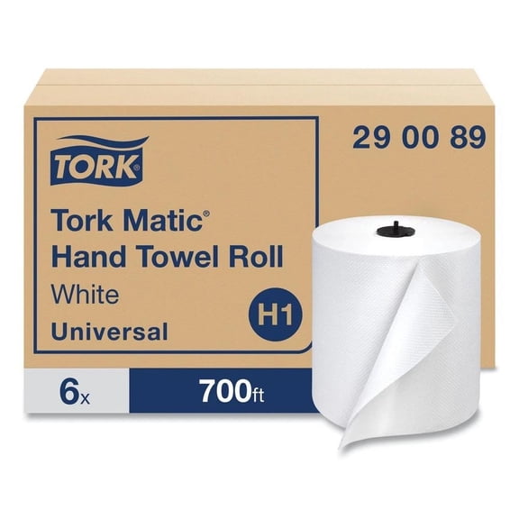 Tork 290089 1-Ply 7.7" x 700' Advanced Matic Hand Towel Roll - WHT(6/Carton) New