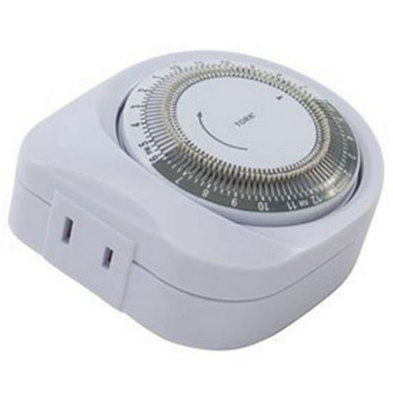 Tork 401A 24 Hrs Polarized Mechanical Timer, Gray - 125Vac, 15A