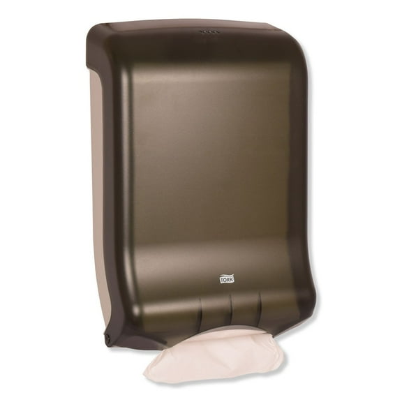 Tork 73TR 11.75 in. x 6.25 in. x 18 in. Folded Towel Dispenser - Smoke (1/Carton)