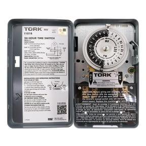 NSI Tork 1101B Indoor Timer Switch, 1-Channel, 24-Hour, SPST, 40A, 120-277V