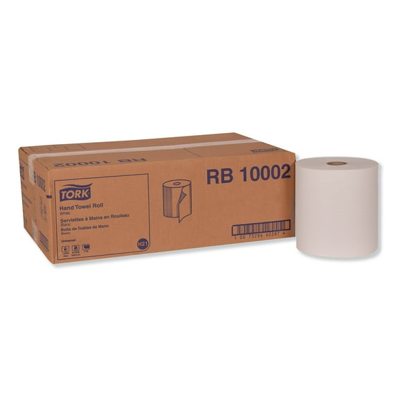 Tork Hardwound Roll Towel, 7.88" x 1000 ft, White, 6 Rolls/Carton -TRKRB10002