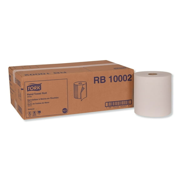 Tork Hardwound Roll Towel, 7.88" x 1000 ft, White, 6 Rolls/Carton -TRKRB10002