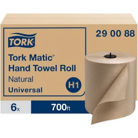 Tork Matic Hand Roll Paper Towel, Natural, 6 Rolls