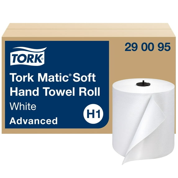 Tork Matic® Soft Hand Towel Roll White H1, Advanced, High Absorbency, 6 Rolls x 900 ft, 290095