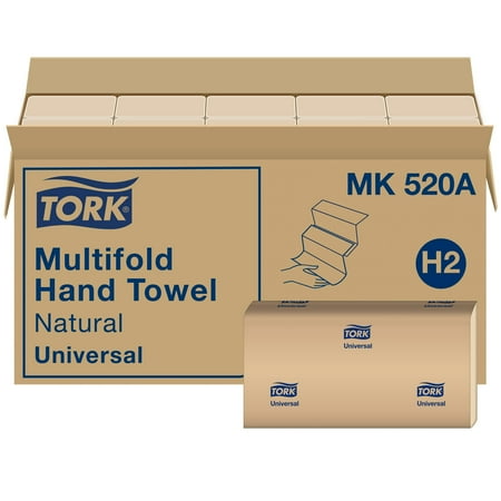 Tork Multifold Hand Towel Natural, 250/Pack, 1 Carton