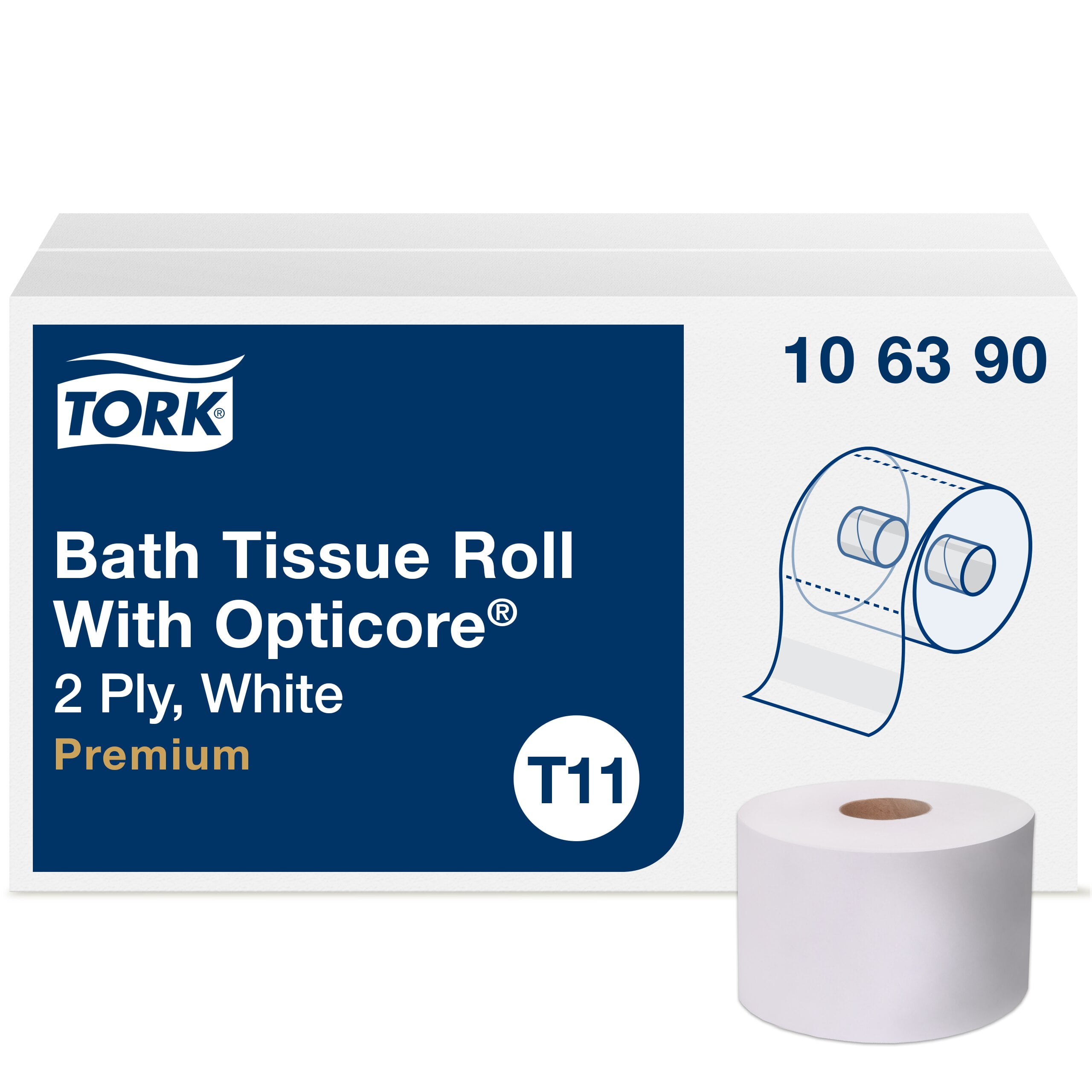 Tork OptiCore® Midsize Toilet Paper Roll White T11
