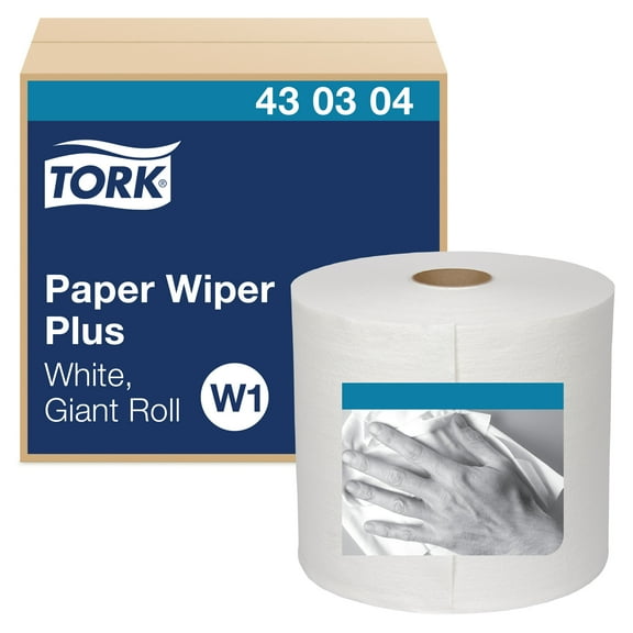 Tork Paper Wiper Plus White W1, Giant Roll, 1 x 800 Feet, 430304