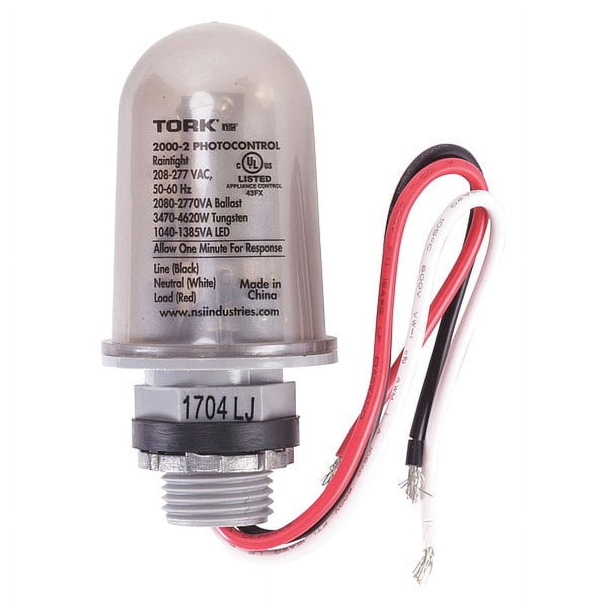 Clear Polycarbonate Dusk-to-Dawn Photocontrol for Outdoor Lighting