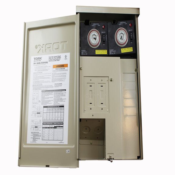 Tork Pp-100R-P4P4Fm Pp Panel Series Pool And Spa Control Panels With Time Fireman Swtich, 240 Vac Co
