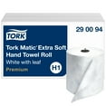 thumbnail image 1 of Tork Matic® Extra Soft Hand Towel Roll White with Blue Leaf H1, Premium, High Absorbency, 6 Rolls x 300 ft, 290094, 1 of 5