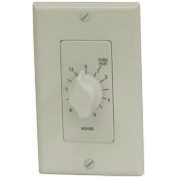 NSI Tork A512H In-Wall Spring Wound 12-Hour Timer Switch, SPDT, 125-277V, Ivory