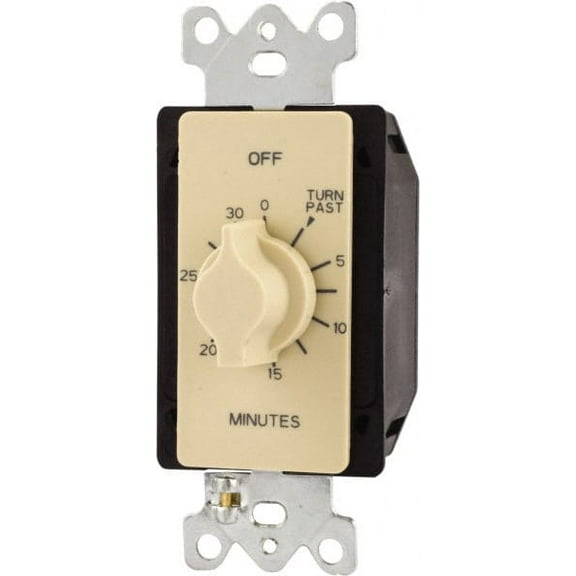 NSI - A530M A Series Springwound Auto Off in-Wall Time Switch, 30 Minute Timer Length, Ivory