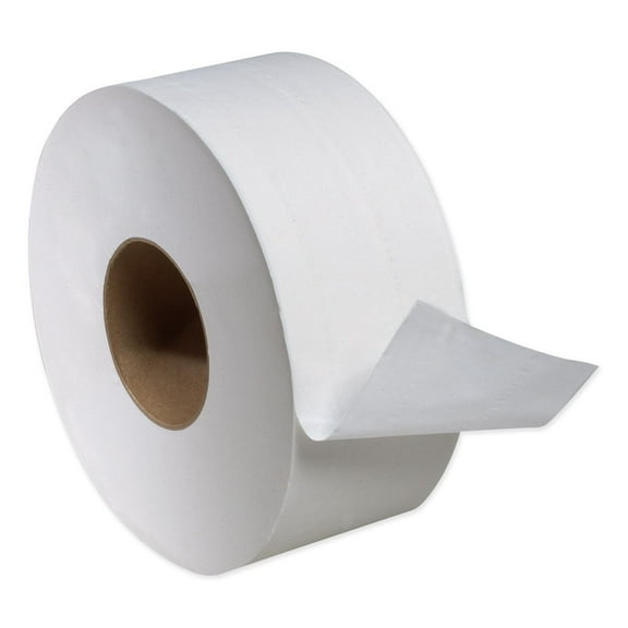 TORK Universal Jumbo Bath Tissue Roll - 2 Ply - 3.60" x 1000 ft - 1000 Sheets/Roll - 8.80" Roll Diameter - White - Paper - Dye-free, Fragrance-free, Long Lasting - 12