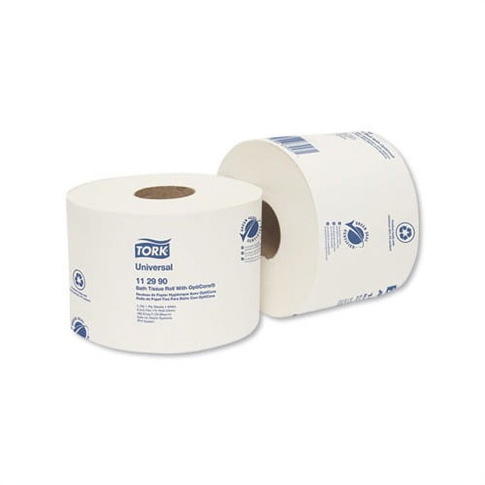 Tork Universal Toilet Paper Roll with OptiCore, Septic Safe, 1-Ply, White, 1755 Sheets/Roll, 36/Carton -TRK112990