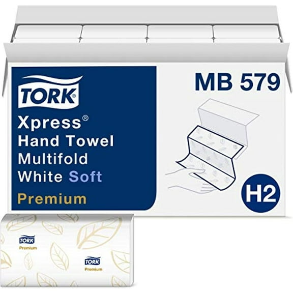 Tork Xpress Soft Multifold Hand Towel White H2, Absorbent, 16 X 135 Sheets, Mb579