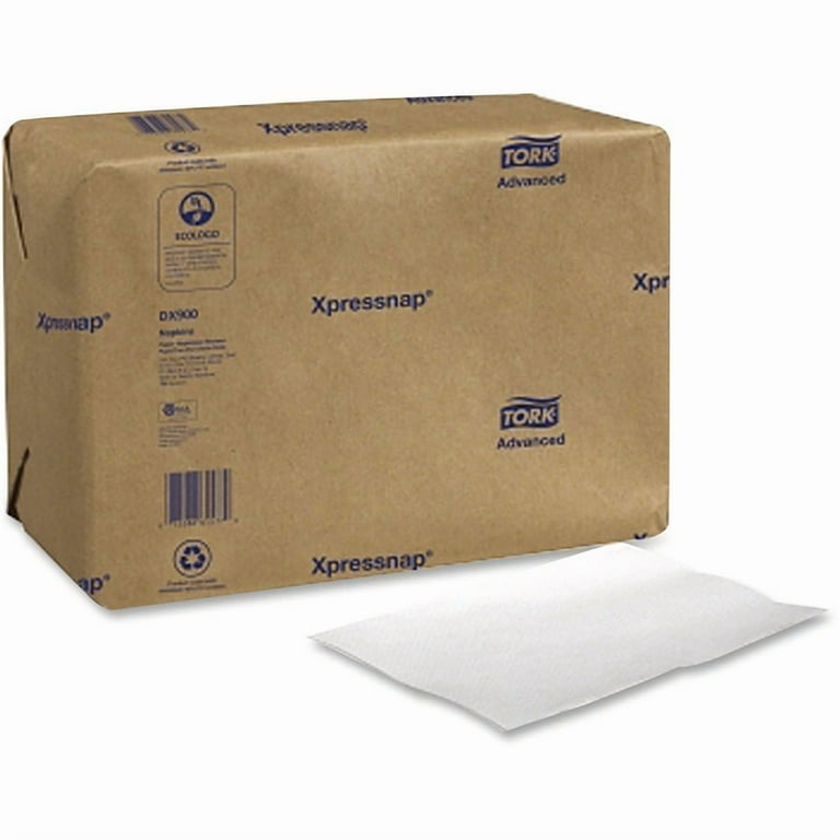 Tork Xpressnap 1-Ply Dispenser Napkins, Bag-Pack, 13x8.5