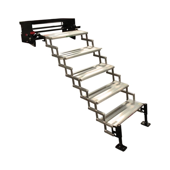 Torklift A8105 - GlowStep Revolution 25.5"W x 8"D x 7.5"R Aluminum Silver 5 Entry Steps