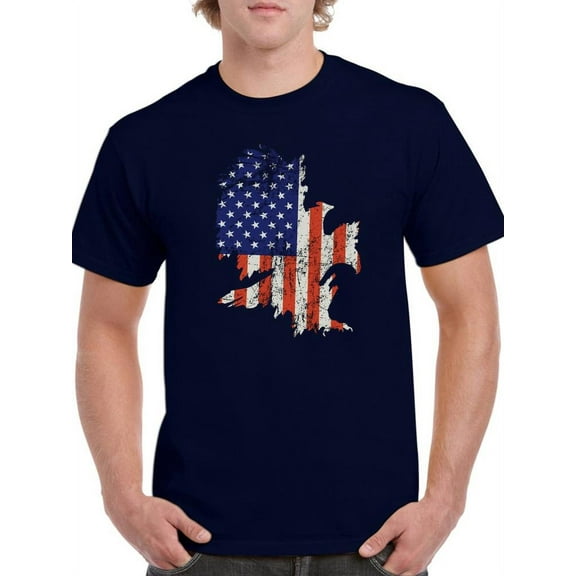 Torn American Flag T-Shirt Men -Smartprints Designs, Male 3X-Large