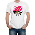 thumbnail image 1 of Torn Angola Flag Men's Graphic T-Shirt | Angolan National Pride Tee, 1 of 2
