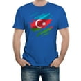 thumbnail image 1 of Torn Azerbaijan Flag Men's Graphic T-Shirt | Patriotic Design, 1 of 2