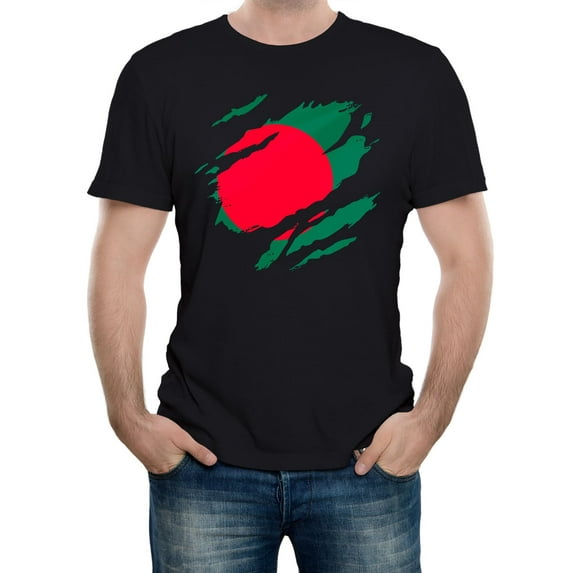 Torn Bangladesh Flag Men's Graphic T-Shirt | Bangladeshi National Pride Tee