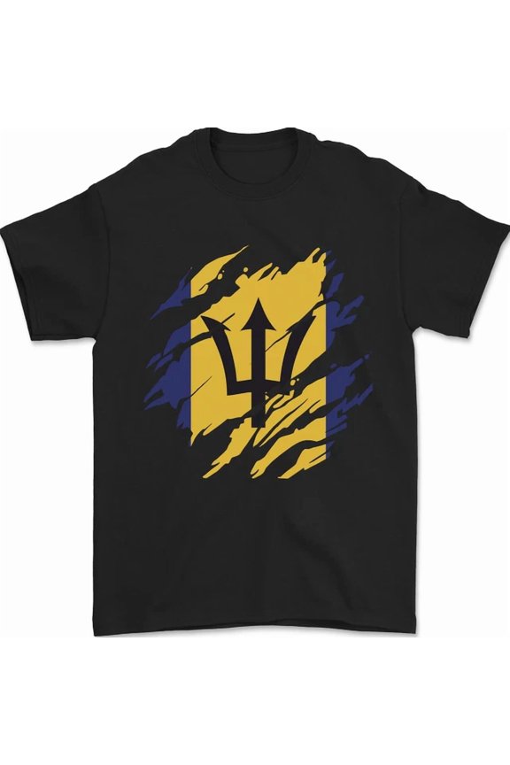 Torn Barbados Flag Barbadians Day Football Mens Womens S-5XL T-Shirt