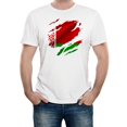 thumbnail image 1 of Torn Belarus Flag Men's Graphic T-Shirt | Patriotic Design Tee, 1 of 2