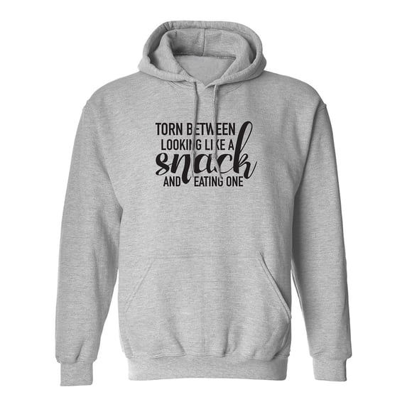 Torn Between Looking Like A Snack Adult Hooded Sweatshirt